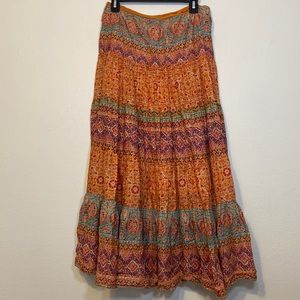 Lauren Ralph Lauren Petite Tiered Boho Peasant Skirt